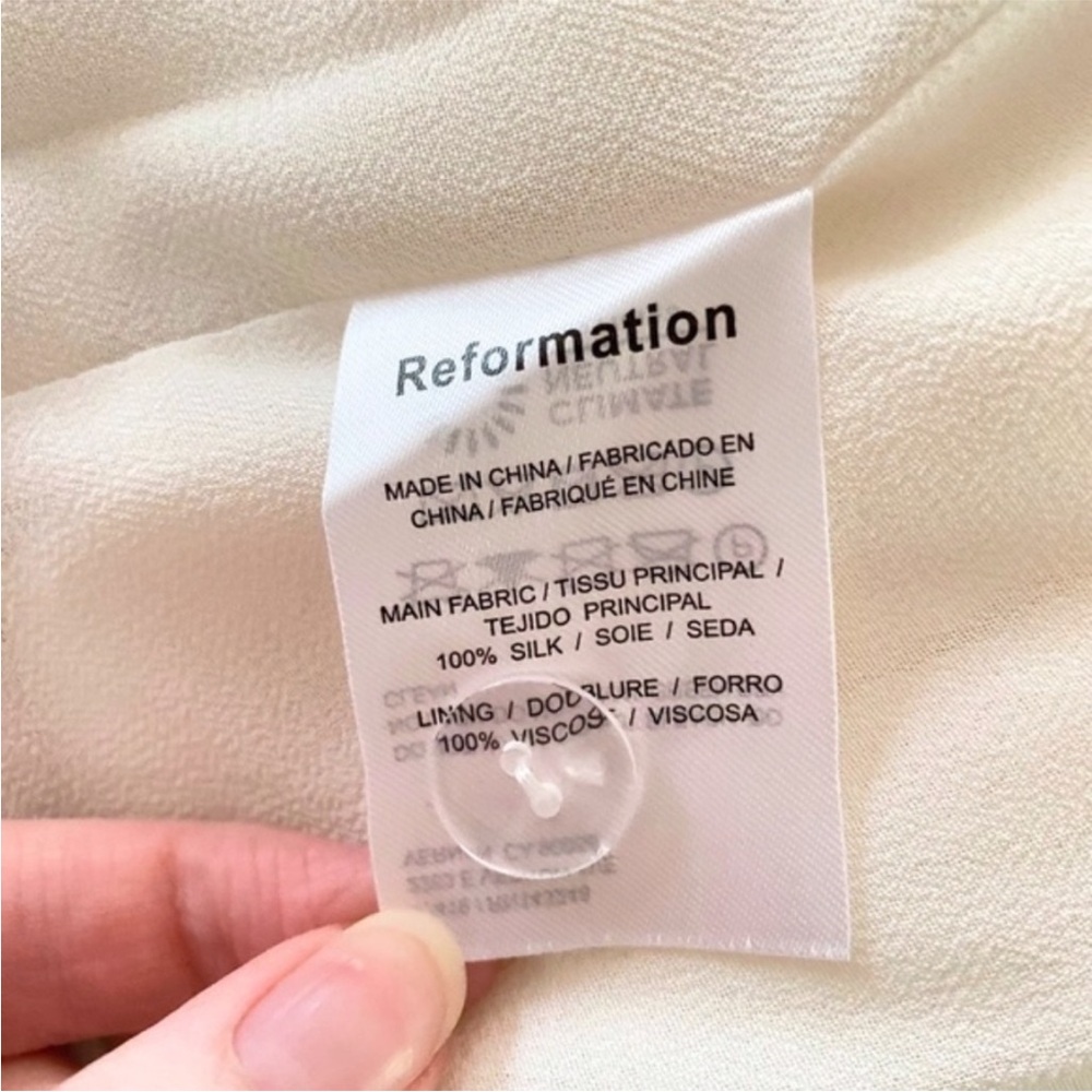 NEW Reformation Silk Earl Dress Crista 2 - Picture 11 of 12